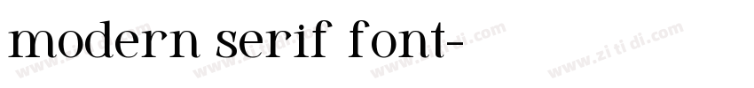 modern serif font字体转换